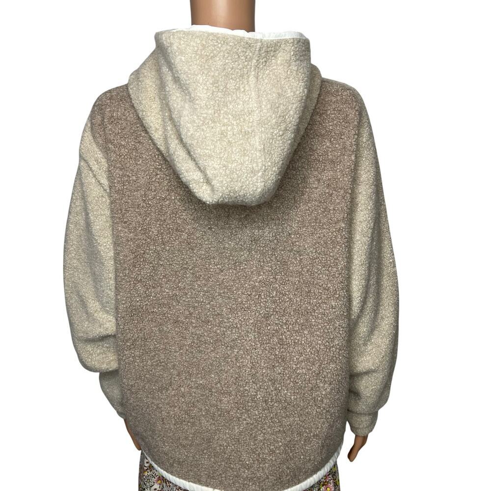 Outdoor voices women’s MegaFleece Wool Blend Snap Up Hoodie size M Colorblock - Picture 5 of 11